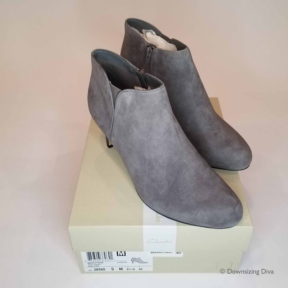 Clarks - Arista Paige - Ankle Bootie - Gray/Grey - Picture 9 of 12